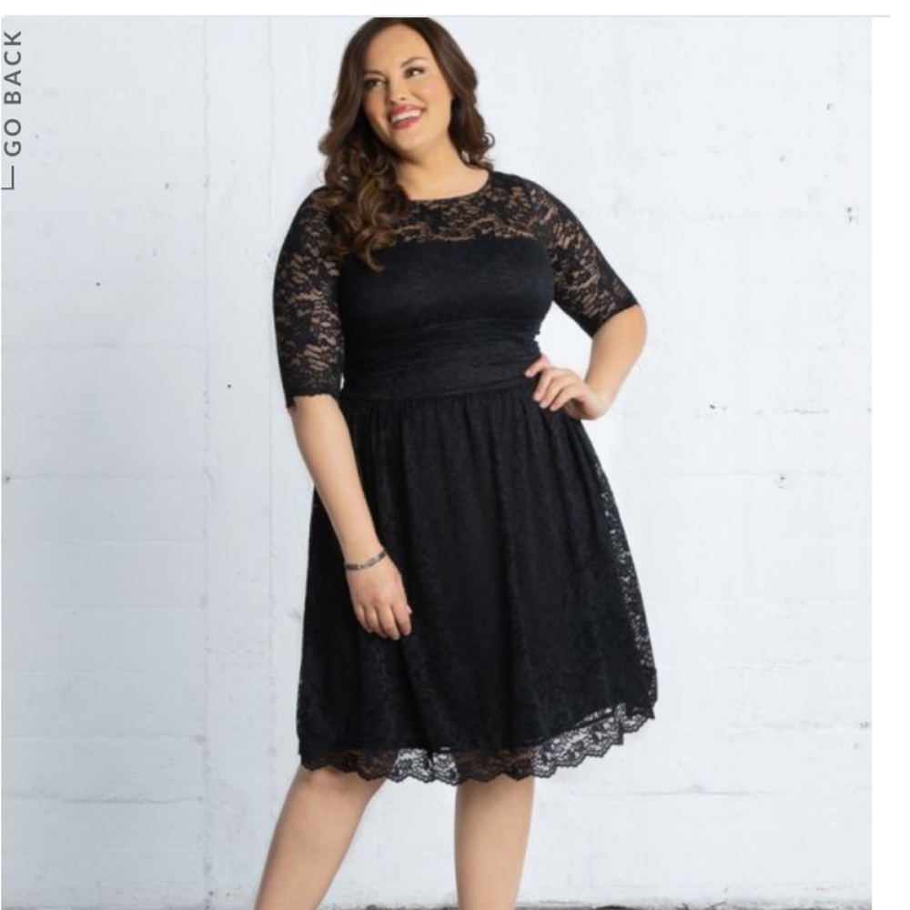Kiyonna Luna Lace Dress - black